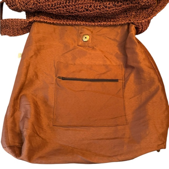 Brown Crochet‎ Crossbody Bag - Picture 5 of 6